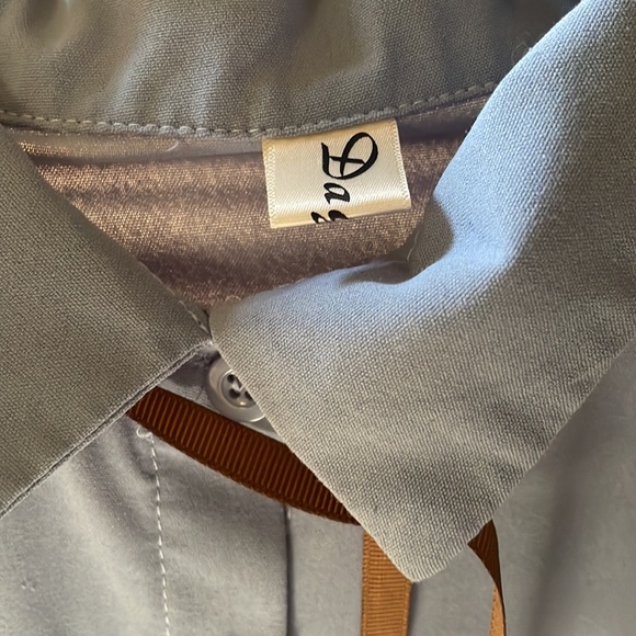 Dagege light blue sheer midi dress with neck tie detail - Picture 8 of 9